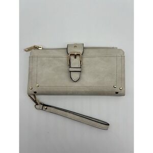 Jen & Co Vegan‎ Leather Buckle Wallet/Clutch w/Zip